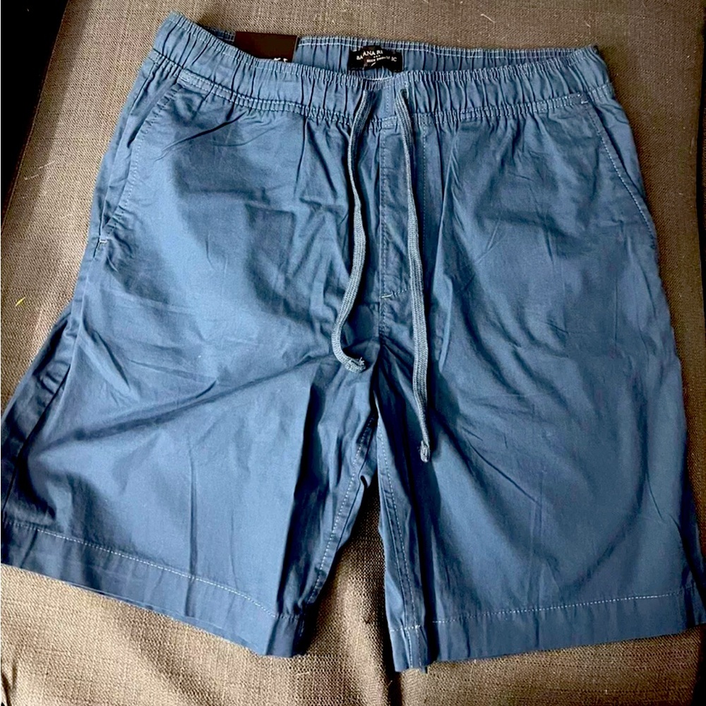 banana republic deck shorts 8.5 teal blue small.